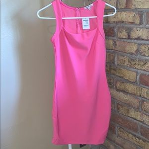 Vintage Charlotte Russe neon pink textured dress